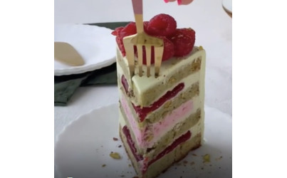 #F5. Pistachio raspberry