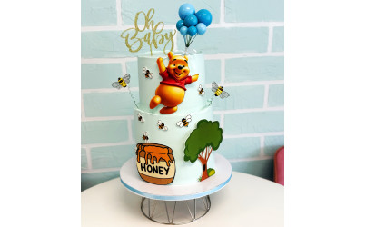 Winnie the Pooh Baby Shower Cake