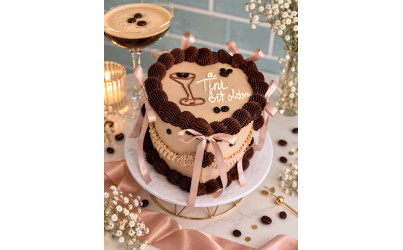 Espresso Martini Vintage Birthday Cake