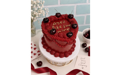 Aged Like Fine Wine Heart Lambeth Cake