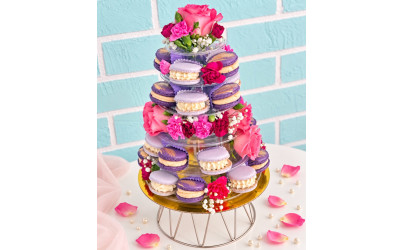 Floral Macaron Tower